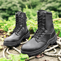 Chaussures tactiques pour hommes avec semelle extérieure en caoutchouc, fermeture de type botte, pour la randonnée en extérieur, style Martin