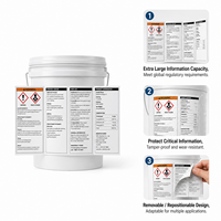 Étiquette pliante multi-pages pour emballage de fûts de pesticides agrochimiques, autocollant de livret résistant aux intempéries, durable et personnalisé