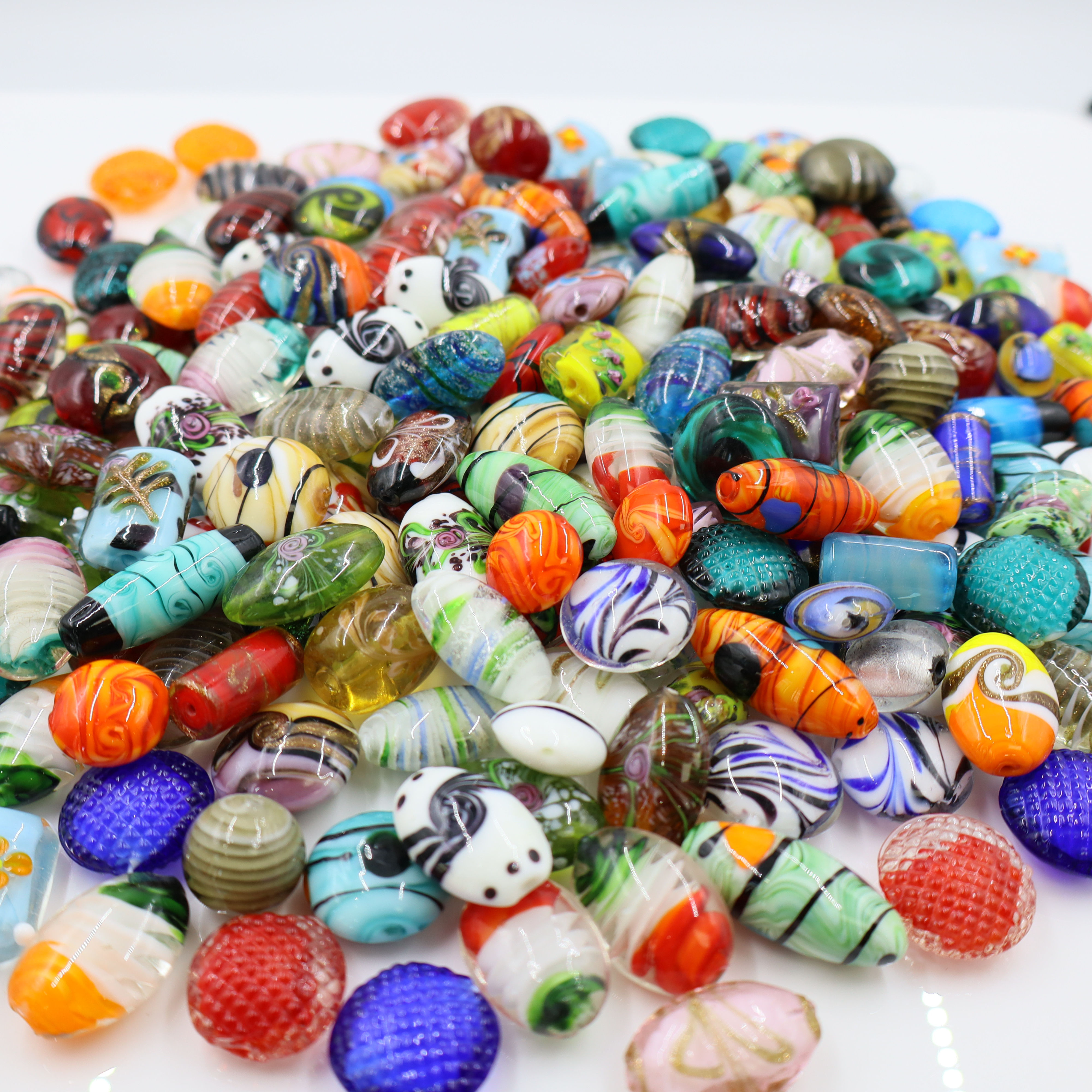 foil glass square beads wholesale