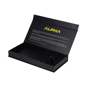 Caja <span class=keywords><strong>de</strong></span> regalo magnética <span class=keywords><strong>de</strong></span> raqueta negra personalizada con tarjeta <span class=keywords><strong>de</strong></span> papel, caja <span class=keywords><strong>de</strong></span> embalaje rígida estilo libro para equipos deportivos - Product Image 1
