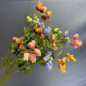 Bouquet de fleurs artificielles en soie, décoration de mariage, décoration de la maison, accessoires d'extérieur, moins de 10 cm - Product Image 4