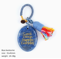 Porte-clés en pierre de palmier en cristal naturel, pendentif en agate gravée pour la pleine conscience, breloque créative pour sac et décoration à suspendre au tableau de bord de la voiture