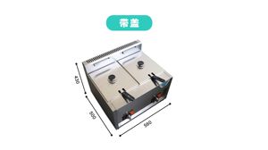 Friteuse professionnelle à gaz en acier inoxydable à double cuve pour hôtels, restaurants, fermes, et commerces alimentaires domestiques - Product Image 6