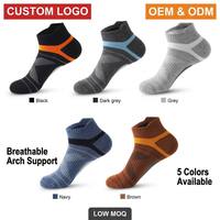 Chaussettes de sport basses en coton personnalisées avec logo, respirantes, en maille, avec soutien de la voûte plantaire, pour hommes et femmes, vente en gros, OEM