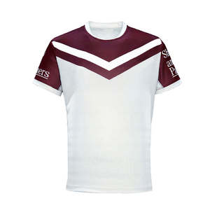 Camiseta de Verano Personalizada de Manga Corta, 100% Poliéster, Transpirable y de Secado Rápido para Hombre, Liga Nacional de Rugby Australiana - Product Image 3