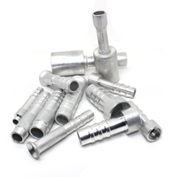 Manchon de raccordement pour tuyau de climatisation automobile, en acier inoxydable, pour pompe hydraulique de moteur PLC R134A