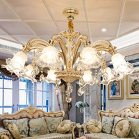 Plafonnier rond en cristal, design moderne, faible consommation d'énergie, luminaire décoratif d'intérieur, idéal pour un salon