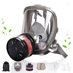 Máscara de Gás Respiratória de Face Inteira com Filtro de Carvão Ativado de 40mm, Almofada Nasal de Espuma de 2 Camadas, Silicone Reutilizável, Alta Filtração Industrial - Product Image 5
