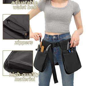 OEM Multi Pocket Zipper Waist Bag Lightweight Expandable Outdoor Hiking <b>Tool</b> Bag Neutral Gender Solid Color - Product Image 4