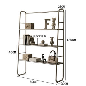 Estante de exhibición multicapa de acero inoxidable comercial Estante de almacenamiento de ropa y bolsa de zapatos de <span class=keywords><strong>mano</strong></span> de piso <span class=keywords><strong>a</strong></span> piso para tiendas - Product Image 3