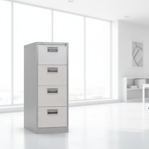 Armoire de bureau métallique à 4 tiroirs, armoire de classement verticale en métal, armoire verticale en acier - Product Image 1