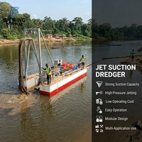 Drague à aspiration motorisée diesel personnalisable, facile à assembler et à démonter, avec système de dragage pour l'extraction d'or placer