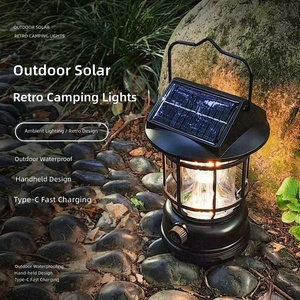 Lampe de <span class=keywords><strong>camping</strong></span> rétro à énergie solaire, éclairage portable pour le plein air, pour les campings et les tentes, longue durée, jardin, terrasse, garantie 1 an - Product Image 3