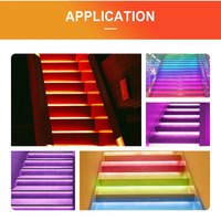 Contrôleur d'éclairage d'escalier à bande LED industrielle RGB, interrupteur manuel, alimentation SMD5050, 16-20 marches, capteur de ligne principale, utilisation en cuisine