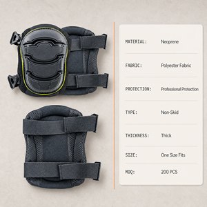 Ginocchiere da <span class=keywords><strong>donna</strong></span> per pulizia e lavaggio pavimenti, con guscio imbottito, lati in rete traspirante e cinturini elastici - Product Image 4