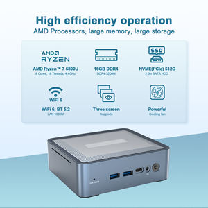 Mini PC AMD <span class=keywords><strong>Ryzen</strong></span> 5 R5 5600H Win11 Pro DDR4 8G 16G RAM 512G 1TB SSD 4K Double HD AMD <span class=keywords><strong>Ryzen</strong></span> <span class=keywords><strong>7</strong></span> R7 5800U Ordinateur de bureau Gamer - Product Image 2
