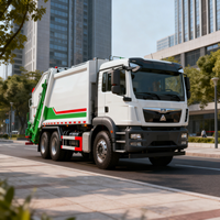 Compacteur de déchets SINOTRUK HOWO NX 6X4 LHD/RHD personnalisé, 371 CV, moteur diesel Euro 2 de 9,726 L, compression hydraulique 16 m³, manuel