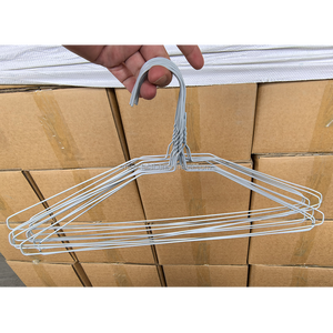 ไม้แขวนเสื้อซักรีดราคาส่งถูก 1.9 มม. ไม้แขวนเสื้อซักรีดลวดเหล็กแข็งแรง ไม้แขวนเสื้อโลหะสำหรับร้านซักแห้ง - Product Image 1