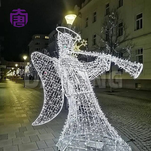 2D 3D Christmas Angel <b>Light</b> Sculpture for Commercial Mall Park Resort and Outdoor Holiday Display - Product Image 6