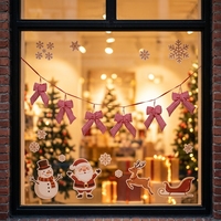 Guirlande de Noël en velours rouge avec bordure blanche de 180 cm pour décorer l'arbre de Noël, le cheminée ou le mur