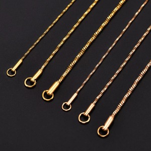 Cadena de Serpiente Cuadrada Pequeña de Acero Inoxidable de 0.9/1.2/1.5mm en Color Oro/Plata/Rosa, Joyería de Moda para Mujer - Product Image 5