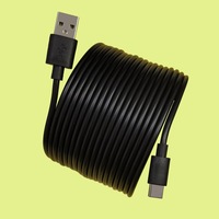 Kabel Pengisian Daya Tipe-C 5m 7m dengan Jaket PVC untuk Catu Daya Kamera Pengawas