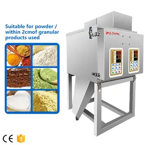 Filling Machine For Small Business Nuts Filling Machine Double Head Semi Automatic Weighing Packing Machine Powder