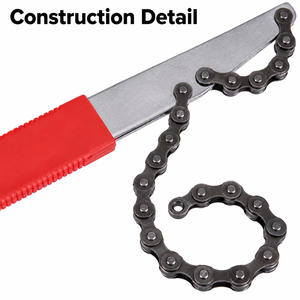 <span class=keywords><strong>Fouet</strong></span> <span class=keywords><strong>à</strong></span> chaîne de vélo en acier au carbone <span class=keywords><strong>à</strong></span> poignée rouge pour le démontage de <span class=keywords><strong>cassette</strong></span> - Product Image 2