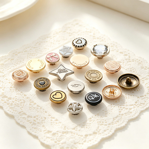 High‑End Zinc Alloy Shank Metal <b>Buttons</b> OEM Engraved Logo Decorative <b>Buttons</b> for Blazer Coat Clothing Accessories - Product Image 5