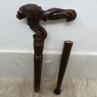 Canne de marche en bois de meilleure qualité Tête de lion Poignée de paume Motif Poignée ergonomique avec réglable