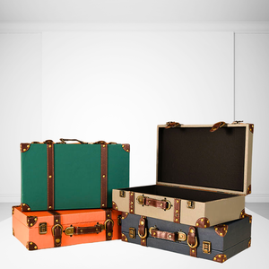 Vintage Style Retro Travel Luggage Luxury Fashionable Handcrafted Wood <strong>Suitcase</strong> Secure <strong>Locks</strong> Lightweight Classic Trolley Bag - Product Image 5