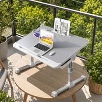 Bureau d'ordinateur portable pliable avec pieds pliables pour économiser de l'espace, pour canapé, fauteuil et lit - Support ergonomique confortable