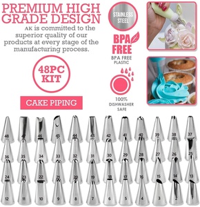 Bộ dụng cụ trang trí bánh kem AK 333 chiếc, gồm các đầu phun, dụng cụ tạo hình, khuôn làm bánh, đồ dùng làm bánh ngọt - Product Image 6