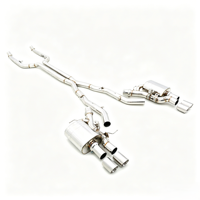 Système d'échappement Valvetronic 650i en acier inoxydable, silencieux de course Catback, embouts quadruples, épaisseur 1,5 mm, poli miroir, 2 entrées, 2012-2017