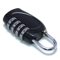 Cadenas à 4 chiffres avec code de mot de passe Cadenas de sécurité pour voyage et bagages Serrure à combinaison Mini fermeture à glissière Cadeaux promotionnels