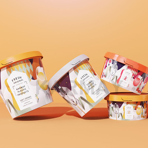 Bán Trực Tiếp Hộp Sữa Chua Nhựa Đông Lạnh Iml 1 Lít Tùy Chỉnh Mới Hộp Đựng Kem Tròn - Product Image 2