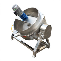 Chaudière à sucre Caramel Confiture Cuisinière Inclinaison Agitateur Pot Cuire Cuisson Vapeur Mélangeur Machine Veste Bouilloire Avec Mélangeur
