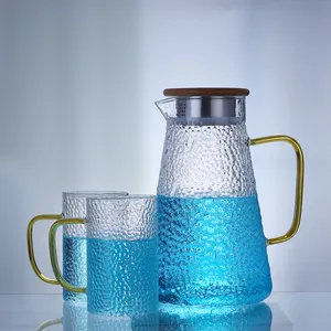 39 ans de carafe à eau en verre transparent avec poignée 300ml/1800ml