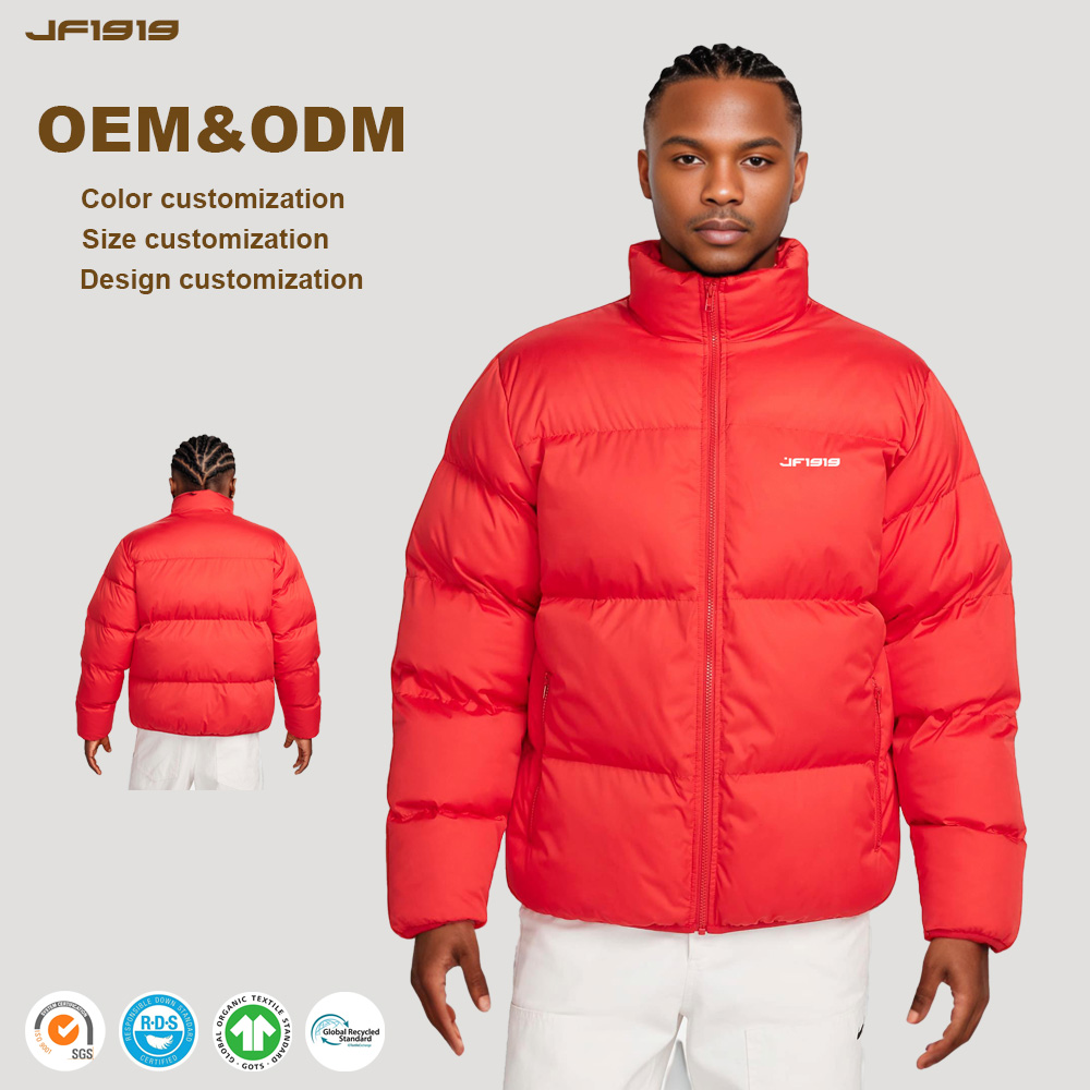 Warm Red Winter Puffer Jacket Winter Coat Waterproof Stylish