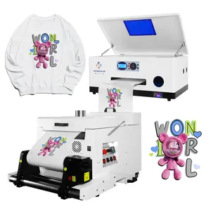 Impresora Dtf Inkjet T-shirt Printing Machine 33cm Roll To Roll Fabric Printing Machine A4 Sticker Printer