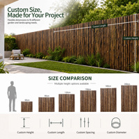 Clôture de jardin en bambou laqué brillant, directement de l'usine, pour une protection extérieure durable et résistante aux intempéries