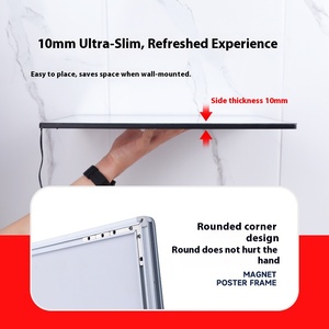 Siêu mỏng kính cường lực quảng cáo hộp đèn <span class=keywords><strong>led</strong></span> chiếu sáng menu treo tường hiển thị đứng bảng hiệu hộp Đèn menu - Product Image 6