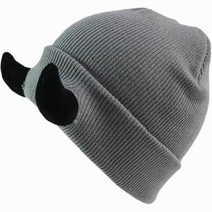 Gorro de Punto Novedoso con Cuernos de Demonio, Gorro Cálido de Invierno con Cuernos de Diablo para Adultos - Product Image 3