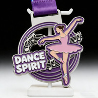 Medallas de Baile Personalizadas de Metal Duradero con Relieve Esmaltado, Medallas de Premio para Competencias y Espectáculos de Ballet Clásico