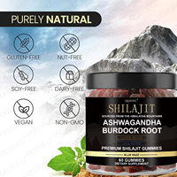 Gummies de Shilajit Pur de l'Himalaya Marque Blanche OEM avec Ashwagandha pour l'Énergie, le Soutien Immunitaire et la Santé Globale des Hommes et des Femmes