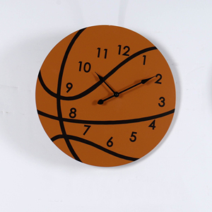 Đồng Hồ Bằng Gỗ Tường Phong Cách Hiện Đại Bóng Rổ Hình Dạng 40x 40Cm Đường Kính La Mã Hộp Thoại Gỗ Đồng Hồ Treo Tường Cho Trang Chủ Trang Trí - Product Image 1