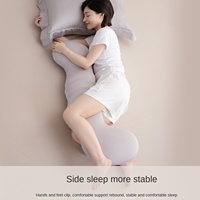Coussin de soutien en mousse à mémoire de forme Seahorse pour femmes enceintes et hommes, 108x46x14cm, pour dormir sur le côté