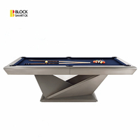 Table de billard sur mesure 8 pieds/9 pieds avec plateau en ardoise, rails et pieds en bois massif pour la maison, le club ou la salle de jeux