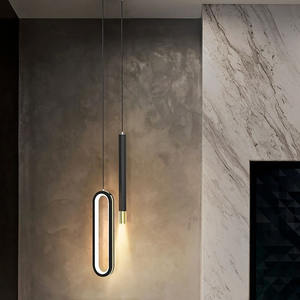 Lustre LED suspendu au design moderne <span class=keywords><strong>et</strong></span> minimaliste, <span class=keywords><strong>luminaire</strong></span> décoratif d'intérieur, style nordique, idéal pour une chambre à coucher ou un chevet - Product Image 1