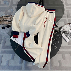 <span class=keywords><strong>Traje</strong></span> Casual de Diseño de Alta Gama <span class=keywords><strong>para</strong></span> <span class=keywords><strong>Mujer</strong></span>, Primavera y Otoño, Sudadera Deportiva Informal a la Moda, Pantalones Anchos, Conjunto de 2 Piezas - Product Image 6